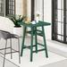 Lark Manor™ Asaiah Square 30.7" L x 30.7" W Outdoor Bar Table Plastic in Green | 42 H x 30.7 W x 30.7 D in | Wayfair