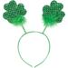 The Holiday Aisle® PMU St. Patrick's Day Headwear Decorations & Party Supplies - Glittered Shamrock Boppers 3/pkg | Wayfair