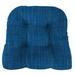 Latitude Run® 18" x 18" Tufted Contoured Outdoor Wicker Seat Cushion Polyester in Blue | 4 H x 18 W x 18 D in | Wayfair