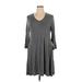 Style&Co Casual Dress: Gray Marled Dresses - Women's Size X-Large