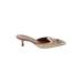 Manolo Blahnik Heels: Slip-on Kitten Heel Glamorous Ivory Shoes - Women's Size 38.5 - Pointed Toe