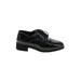 Ree. Moor Flats: Oxford Chunky Heel Casual Black Solid Shoes - Women's Size 38 - Round Toe
