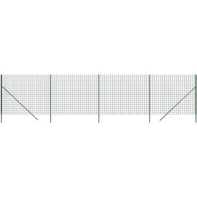 Maschendrahtzaun Grün 1,8x10 m Verzinkter Stahl Vidaxl