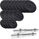 ScSPORTS® Kurzhantel Set - 60 kg, Hantelstange, Gewichte 4x1,25/4x2,5/8x5kg, 30mm, Gusseisen,