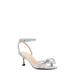 Double Crystal Bow Ankle Strap Sandal