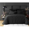 Housse de couette satin de coton noir 240x260 cm