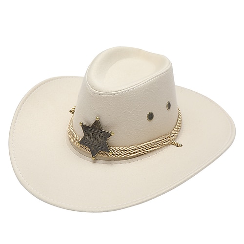18° Secolo 19° secolo Stato del Texas Cappello da Cowboy Cowboy del West Americano Costume Per uomo Per donna Vacanza Casual Quotidiano Adulti Cappello