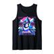 Cool Blue Jay Bird 80er Retrowave 90er Vaporwave Blue Jay Bird Tank Top