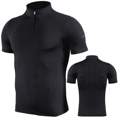 Men's Compression Shirt Running Shirt Half Zip Short Sleeve Tee Tshirt Athletic Summer Spandex Breathable Quick Dry Moisture Wicking Soft Gym Workout Running Active Training Sportswear Activewear