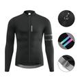 WOSAWE Reflective Jersey Spring Autumn Men's Cycling Jersey Long Sleeve Mtb Road Bike Shirt Breathable Seamless 3 Back Pockets