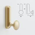 Nordic Creative Aluminum Alloy Clothes Hook Entryway Wall Hooks for Wardrobe Bedroom Key Hat Bag Coat Towel