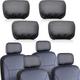 4 Pcs Universal Car Headrest Cover Soft Car Seat Head Rest Cover Protector Fabric Head Rest Coverings for Cars Truck Auto