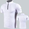 Men's Compression Shirt Running Shirt Half Zip Short Sleeve Tee Tshirt Athletic Spandex Breathable Quick Dry Moisture Wicking Gym Workout Running Active Training Sportswear Activewear Solid Colored