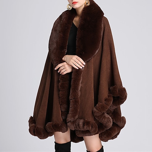 Elegant Goldene Zwanziger 1920er Kunstpelz-Schal Der große Gatsby Charleston Kostüm Damen Valentinstag Maskerade Party Hochzeit Party-Abendmode Erwachsene Schal Herbst Winter Ganzjahres Image