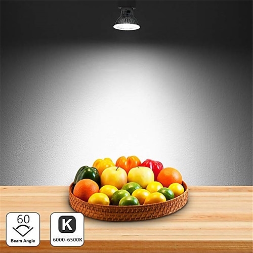 6 stücke dimmbare led lampe spot licht 5 watt cob gu10 / gu5.3 (mr16) led scheinwerfer 220 v für zuhause lampada lampe glas shell Image