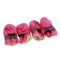 4pcs/Set Waterproof Winter Dog Shoes Puppies - Anti-Slip Rain Snow Boots Small