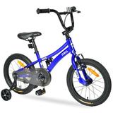 Arnahaishe 16 Inch Kids Bike with Training Wheels Boys Girls Bicycle for Age 4-7 Years Old Blue