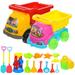 17Pcs Kids Beach Toys Set Sandbox Toys Truck Sand Toys Creative Sand Tools Kit Sand Molds Shovels Waterwheel for Children