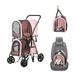 Dog Stroller 3-in-1 Lightweight Folding Pet Carrier for All Breed Dogs Jogging Dog Carriage Bicycle Trailer with Sturdy Structure Use in Indoor Travel Outdoor 22 H Ã— 14 W Ã— 13 H Dark Grey