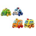 Mini Bus Taxi 4 Pcs Fabric Pull Back Car Detachable Boy Cars Toys Pull-back Plaything Baby Preschool