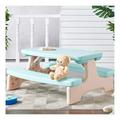 MOWENTA Kids Outdoor Picnic Table Bench Play Table Portable Picnic Table Bench Set for Toddlers Great for Garden Backyard Patio