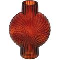 Vase Coquillage en verre H25cm rouge rubis Atmosphera créateur d'intérieur - Rouge rubis