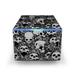 Skin Decal for Amazon Fire TV CUBE + REMOTE / Skulls n Roses Black White Screaming