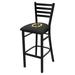 L004 Boston Bruins 25 Stationary Counter Stool with Black Wrinkle Finish
