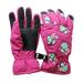Children s Ski Skating Cartoon Printing Outdoor Warm And Cold Padded Gloves for Skiing Snowboarding Outdoor Sports
