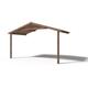 Avant-toit en bois 4x2m pour le chalet de jardin 4m, traité, marron - Marron