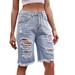 Womens Soft Shorts Clothes Ripped Denim Jeans Running Gym Stretch Fashion Short Basic Dailywear Casual Summer Clothes Golf Comfy Short