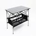 YesFashion Folding Camping Table Aluminum Roll-up Table with Easy Carrying Bag for Indoor Outdoor Camping Beach Backyard BBQ Party Patio Picnic