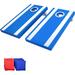 WAGEE 4 ft x 2 ft All Weather Cornhole Game Set - Includes 8 Bean Bags & Game Rules (Choose Between American Flag Red and Blue Designs)