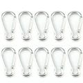 moobody Carabiner Spring Clip Hook 10pcs Pack Aluminum Alloy for Camping Hiking Springï¼ŒLoaded Kettle Hook