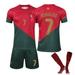 Mens/Kids 2022 Soccer World Cup Portugal Fans #7 Jerseys Football Team Shirts+socks