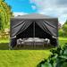 Ktaxon 10 x 10 Party Tent Wedding Canopy Patio w/4 Side Walls Black