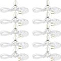 Dsseng Accessory Cord with One Led Light Bulb Christmas Village Accessories Sets for Christmas Indoor- 6 Feet Ul-Listed White Cord with On/Off Switch Plugs Perfect for Holiday Decors Cra