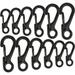 20Pcs Black Small Carabiners Clip Snap Hooks Climbing Clasps Spring Snap Climbing Carabiners