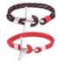 Men s Link Bracelets Survival Rope Chain Long Distance Paracord Lovers 2 Pcs