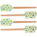Baking Silicone Spatula Cookie Mixing Spoons 4 Pcs Cream Trowel Scratch off Scratcher Tool Security
