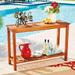 Wood Console Table Outdoor Patio Furniture (Natural)