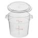 RFSCW1135 Camwear Clear Round 1 Qt Storage Container With Clear Round Lid RFSCWC1135