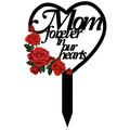 Memorial Grave Markers Heart Memorial Plaque Stake Sympathy Grave Plaque Stake Cemetery Garden Stake Memorial Metal Grave Stake Decoration for Mom Dad Cemetery Outdoors Yard