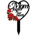 Memorial Grave Markers Heart Memorial Plaque Stake Sympathy Grave Plaque Stake Cemetery Garden Stake Memorial Metal Grave Stake Decoration for Mom Dad Cemetery Outdoors Yard