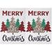 2 PCS Ornament Merry Christmas Flag Christmas Flags Outdoor Carnival Party Bunting Flag Christmas Garden Banner Decorate Christmas Utenciles Polyester