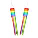 2 Pcs Rainbow Windshield Flag Windsock Flags for outside Trout Pride Decorations