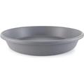 8 Inch Round Plastic Classic Plant Saucer - Indoor Outdoor Plant Trays For Pots - 8.5 X8.5 X1.5 Warm Gray