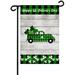 St. Patrick s Day Garden Flags Pig In Leprechaun Hat Garden Flag Double Sided Welcome Flag Shamrock Clover Wood Grain Yard Flags for Outdoor Lawn Porch Seasonal Spring Holiday Decor 1