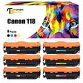 Toner Bank 6-Pack Compatible Toner Cartridge for Canon 118K Canon 118C Canon 118M Canon 118Y image Class MF8580CDW MF726CDW Printer (Black)