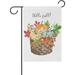 Hyjoy Watercolor Fall Pumpkins Apples Garden Basket Garden Flag 12 x 18 Inch Vertical Double Sided Welcome Yard Garden Flag Seasonal Holiday Outdoor Decorative Flag for Patio Lawn Home Decor Farmhous